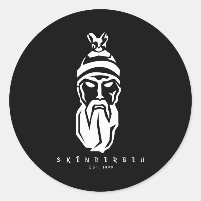 Sticker Rond Ted Skenderbeu Grey Petit (Devant)