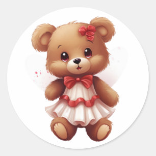 Sticker Rond Teddy Bear