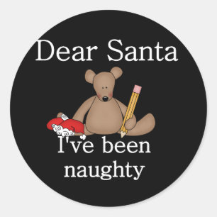 Sticker Rond Teddy Bear Cher Père Noël