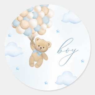 Sticker Rond Teddy Bear Genre Révéler Garçon