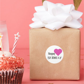 Sticker Rond Teddy Bear Joyeux anniversaire