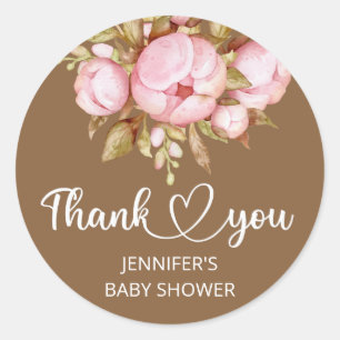 Sticker Rond Teddy Ours Bébé Ours Baby shower Classic Round Sti