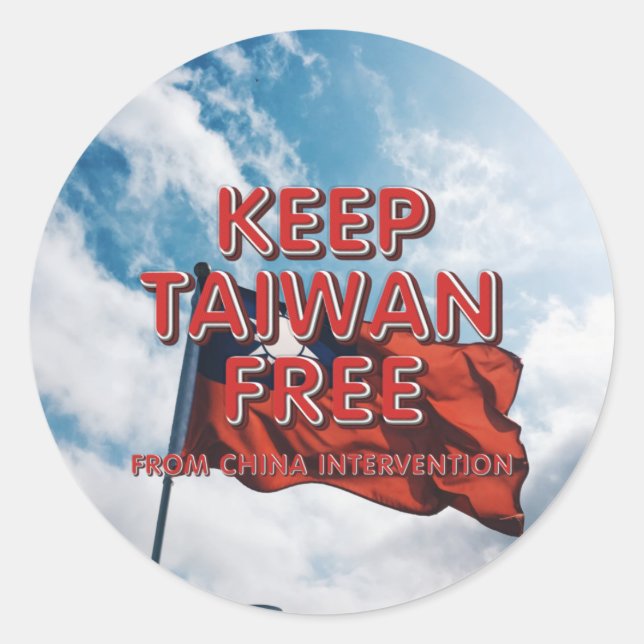 Sticker Rond TEE Keep Taiwan Free (Devant)