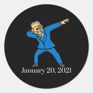 Sticker Rond tee - shirt de la chemise Biden 2021