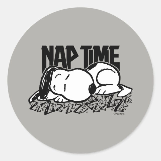 Sticker Rond Tee - shirt | Snoopy Nap Time (Devant)