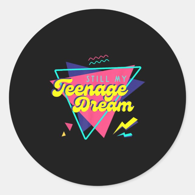 Sticker Rond Teenage Dream  (Devant)