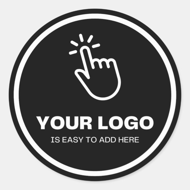 Sticker Rond Téléchargez facilement votre logo Personnalisé Fai (Devant)