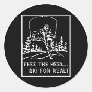 Sticker Rond Télémark Ski Shirt Free The Heel Ski For Real