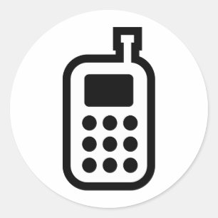 Sticker Rond Téléphone portable