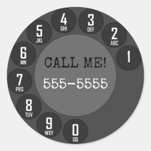 Sticker Rond Téléphone Rotary