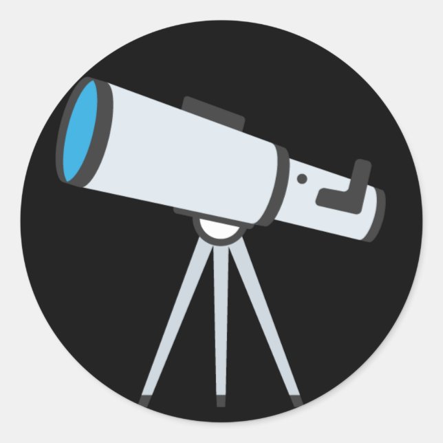 Sticker Rond Télescope Emoji (Devant)