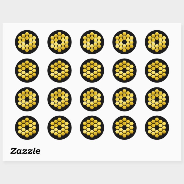 Sticker Rond Télescope spatial James Webb (Feuille)