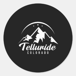 Sticker Rond Telluride Colorado Station de ski Ski Snowboard