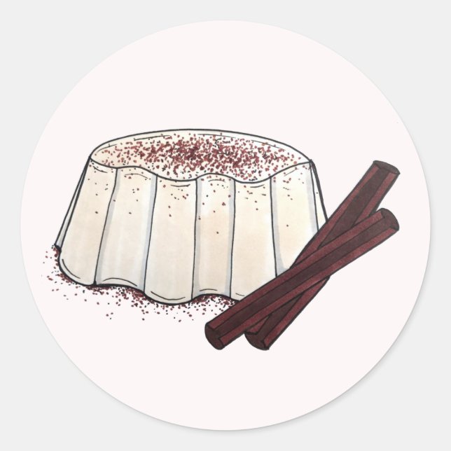 Sticker Rond Temblek Puerto Rican Nouvel An Pudding De Coco (Devant)