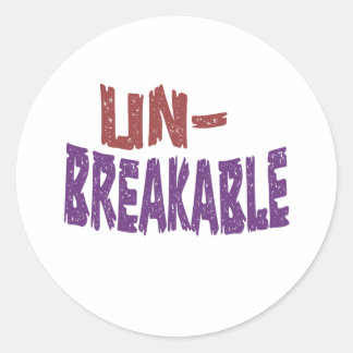 Sticker Rond Téméraire et typographie résiliente