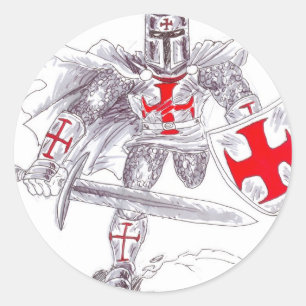 Sticker Rond Templar Knight