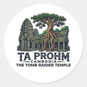STICKER ROND TEMPLE DE PRHOM