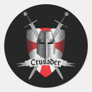 Sticker Rond Templier - Armoiries du Croiseur
