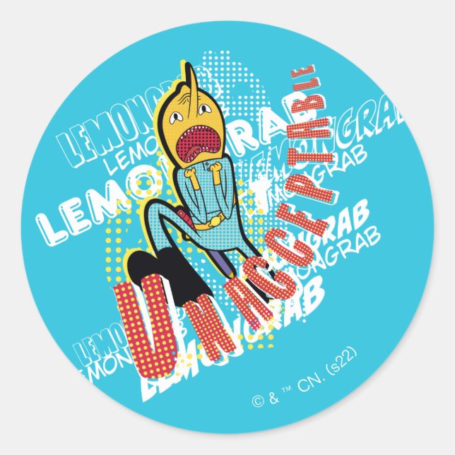 Sticker Rond Temps d'aventure | Attaque au citron "INACCEPTABLE (Devant)