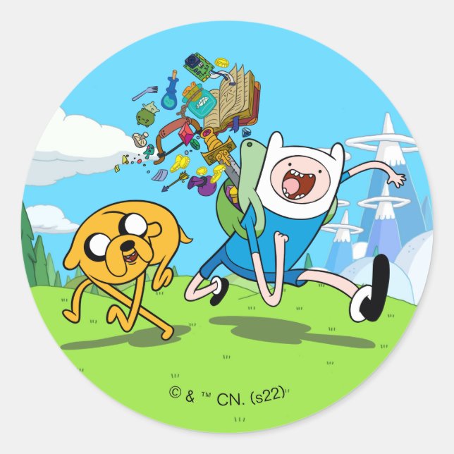 Sticker Rond Temps d'aventure | Sac à dos Finn's Adventure Gear (Devant)