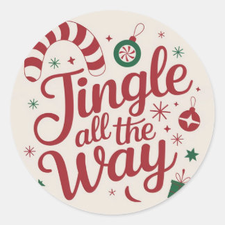 Sticker Rond Temps de Christmas