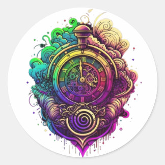 Sticker Rond Temps de déplacement