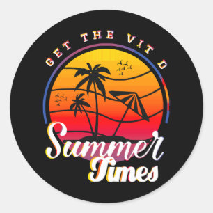 Sticker Rond Temps d'été