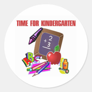 STICKER ROND TEMPS POUR KINDERGARTEN
