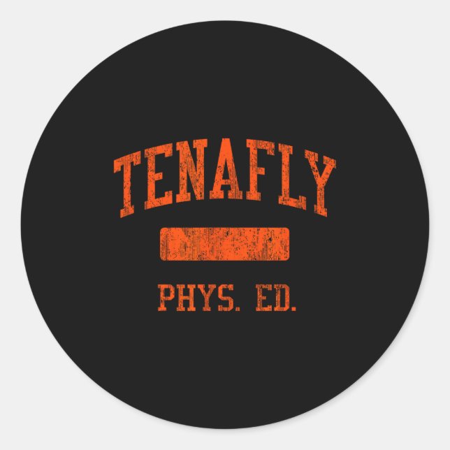 Sticker Rond Tenafly High School Hs Tenafly Nj Phys Ed  (Devant)