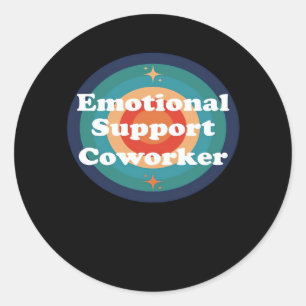 Sticker Rond Tendance de collaborateur d'aide émotionnelle