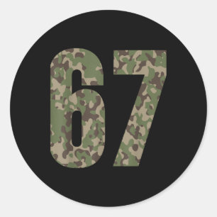 Sticker Rond Tendance Gen Alpha Six Seven 6 7 Meme Cam Multi Ca
