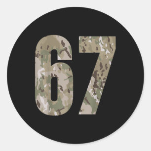 Sticker Rond Tendance Gen Alpha Six Seven 6 7 Meme Cam Multi Ca