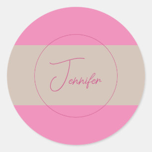 Sticker Rond Tendance Minimaliste Moderne Plaine Simple Couleur