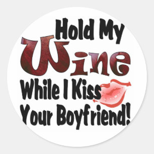 Sticker Rond Tenez mon vin