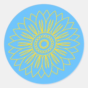 Sticker Rond Tenez-vous avec l'Ukraine