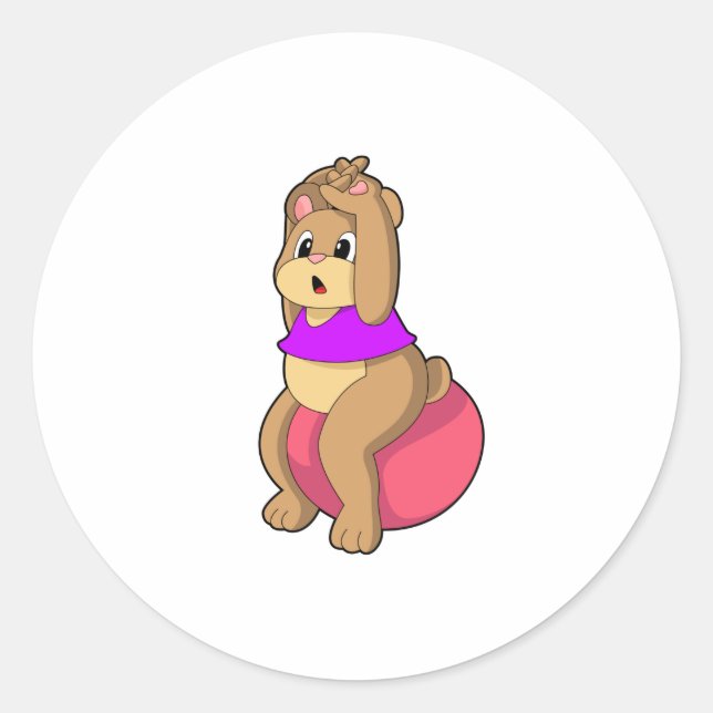 Sticker Rond Tenez-vous en forme avec l'exercice ball.PNG (Devant)