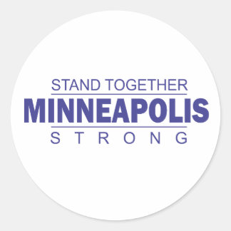 Sticker Rond Tenez-vous ensemble Minneapolis 