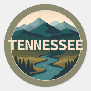 Sticker Rond Tennessee États-Unis d'Amérique