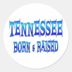 Sticker Rond Tennessee né et élevé