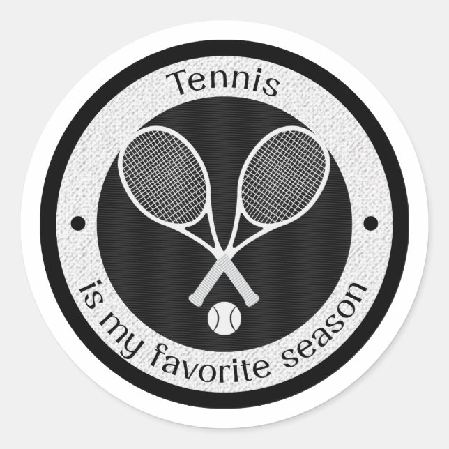 Sticker Rond Tennis amusant (Devant)