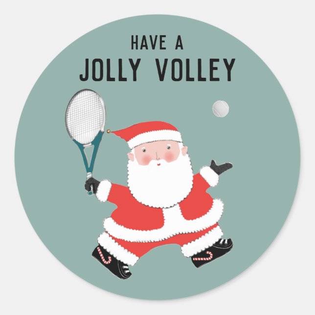 Sticker Rond Tennis Christmas Holiday (Devant)