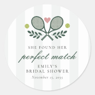 Sticker Rond Tennis de mariage idéal Shower