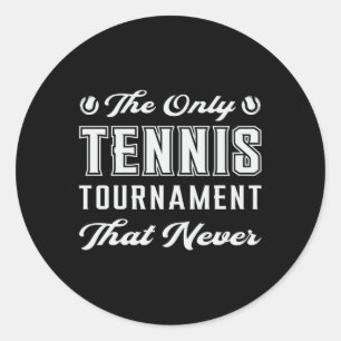 Sticker Rond Tennis Match Racket Sports Joueur court drôle cade