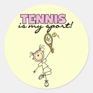 Sticker Rond Tennis My Sport Tshirts et cadeaux