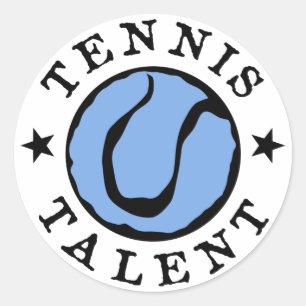 Sticker Rond Tennis Talent Blues