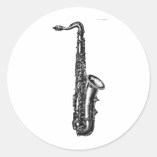 Sticker Rond Tenor Saxophone