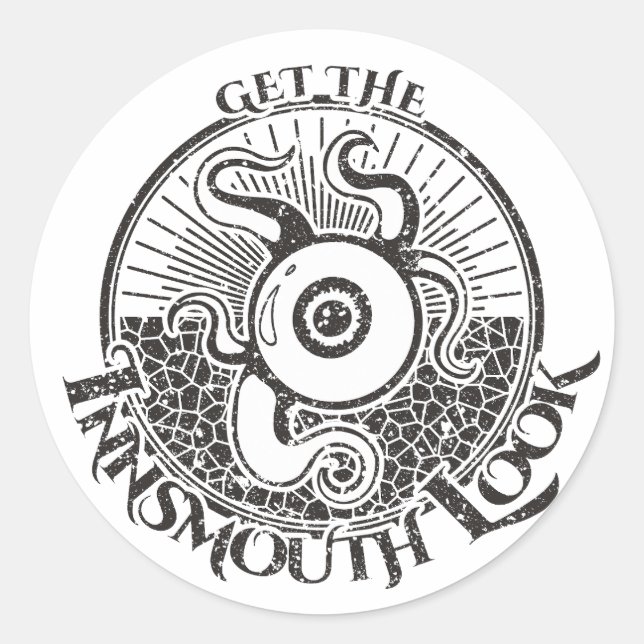 Sticker Rond Tentacle Lovecraftian (Devant)