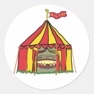 Sticker Rond Tente Big Top Circus