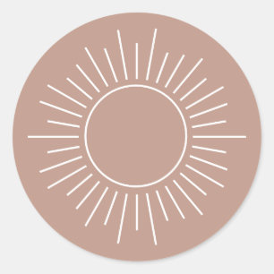 Sticker Rond Teraccotta Sun