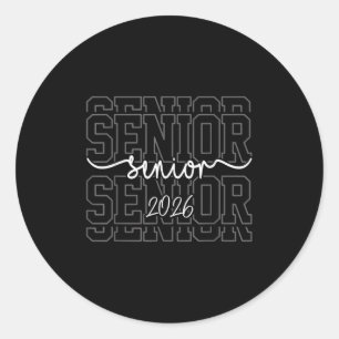 Sticker Rond Terminé 2026 Cl De 2026 Année Scolaire Remise Des